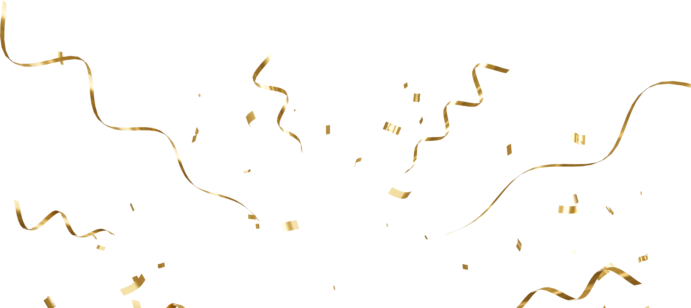 Floating Gold Confetti